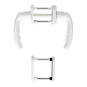 Hoppe atlanta aluminyum beyaz renk kapı kolu