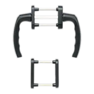 Hoppe atlanta aluminyum mat siyah renk kapı kolu