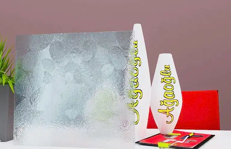 Çakıl Dekoratif Buzlu Cam