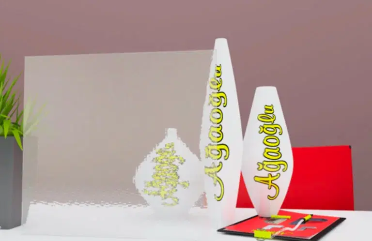 Çamdalı Dekoratif Buzlu Cam