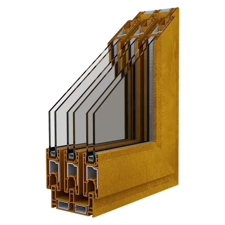 Egepen deceuninck, maestro sürme serisi altınmeşe renkli üç raylı pvc pencere ve kapı profili