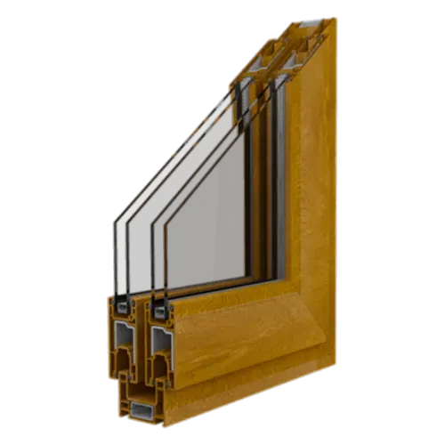 Egepen deceuninck, maestro sürme serisi altınmeşe renkli iki raylı pvc pencere ve kapı profili