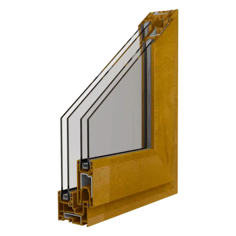 Egepen deceuninck, maestro sürme serisi altınmeşe renkli çift raylı pvc pencere profili