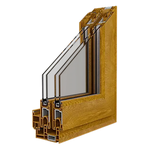 Egepen deceuninck, maestro sürme serisi altınmeşe renkli sineklik raylı pvc pencere ve kapı profili