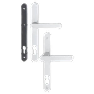 Hoppe hamburg aluminyum beyaz renk kapı kolu