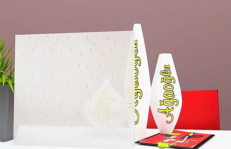 Kare Dekoratif Buzlu Cam