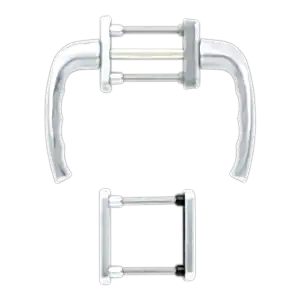 Hoppe newyork aluminyum gümüş renk kapı kolu