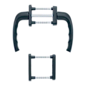 Hoppe newyork aluminyum mat siyah renk kapı kolu