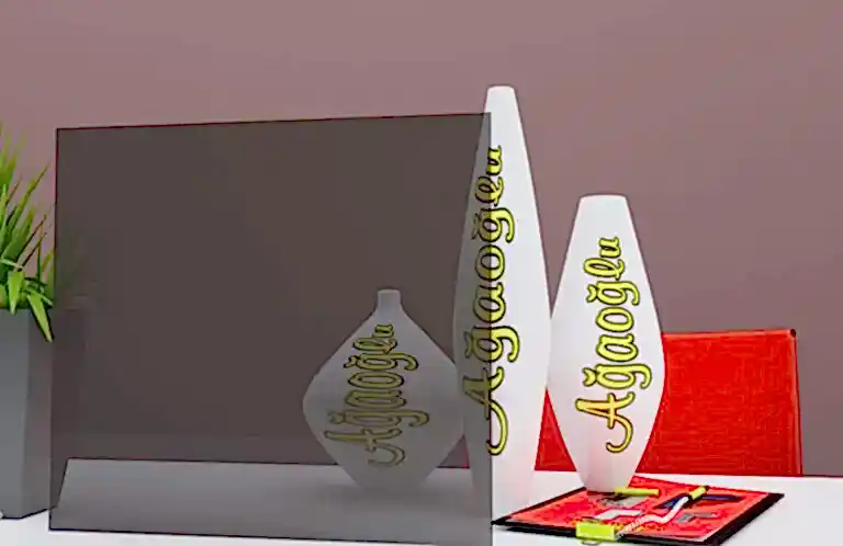 Tentesol Bronz Dekoratif Buzlu Cam