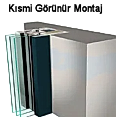 Kubus yari gorunur uygulama pencere cam pencerede yenilik Agaoglu Egepen Deceuninck Gealan PVC pencere kapi sistemleri