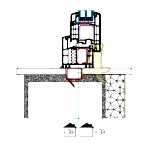 L kasa kapi disa acilim montaj detayı Agaoglu Egepen Deceuninck Gealan PVC pencere kapi sistemleri