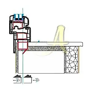 Pervazli kasa ice acilim pencere montaj detayi Agaoglu Egepen Deceuninck Gealan PVC pencere kapi sistemleri