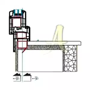 Pervazli kasa ice acilim kapi montaj detayi Agaoglu Egepen Deceuninck Gealan PVC pencere kapi sistemleri
