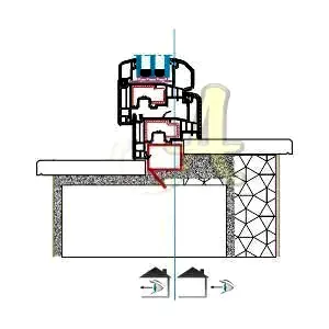 Z kasa ice acilim pencere montaj detayı Agaoglu Egepen Deceuninck Gealan PVC pencere kapi sistemleri